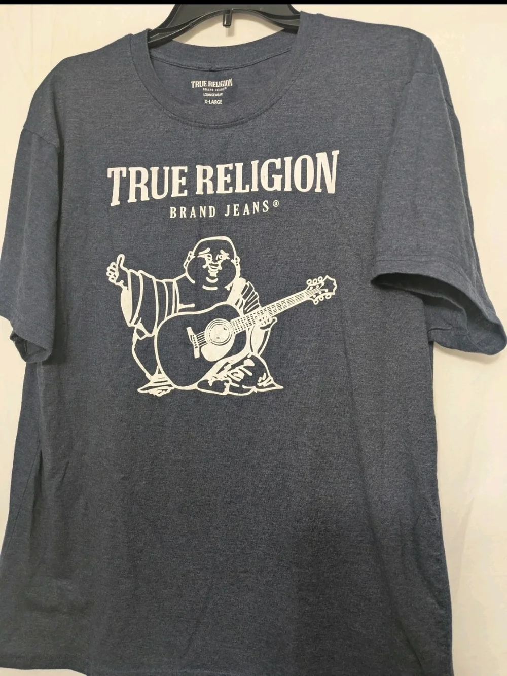 True Religion Navy Graphic Tee with White Logo